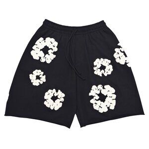Denim Tears The Cotton Wreath Shorts Black